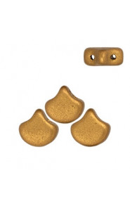 Ginko Leaf Beads 7.5x7.5mm Matte metallic antique gold